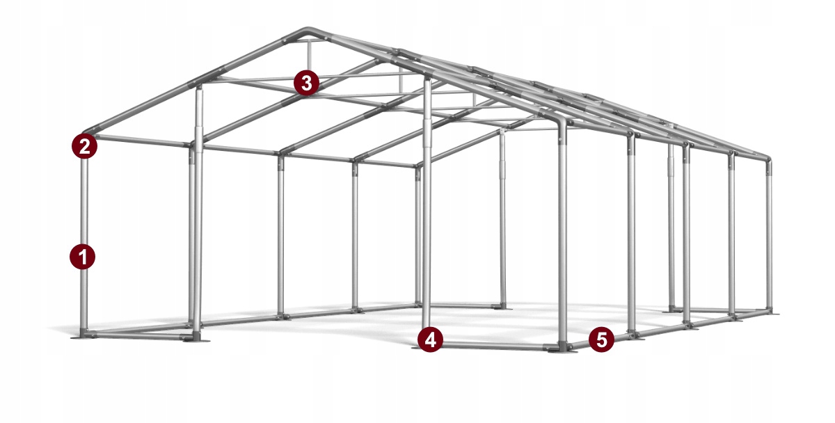 Namiot magazynowy 4x8 Rolniczy Warsztatowy MAGNUS Szerokość 4 m