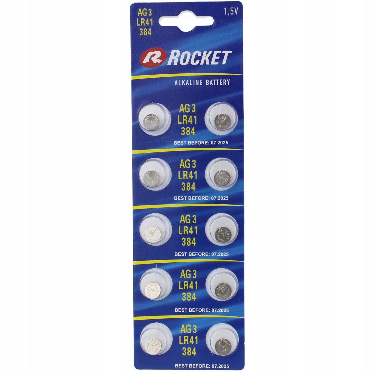

Baterie Alkaliczne 10SZT AG3 LR41 384 Rocket 1,5V