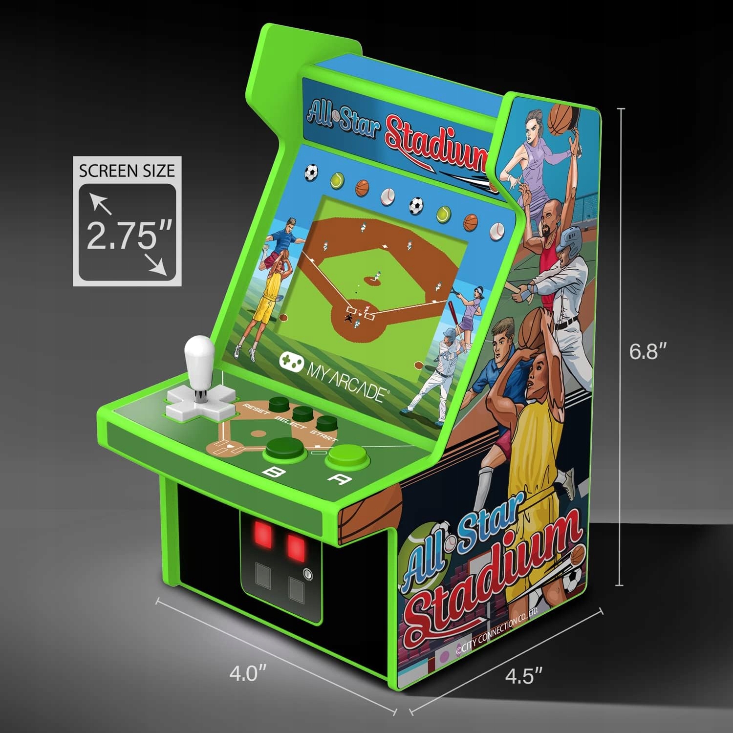 MY ARCADE ALL-STAR STADIUM MICRO PLAYER / MINI KONSOLA / AUTOMAT / 307 GIER Kod producenta 845620041251
