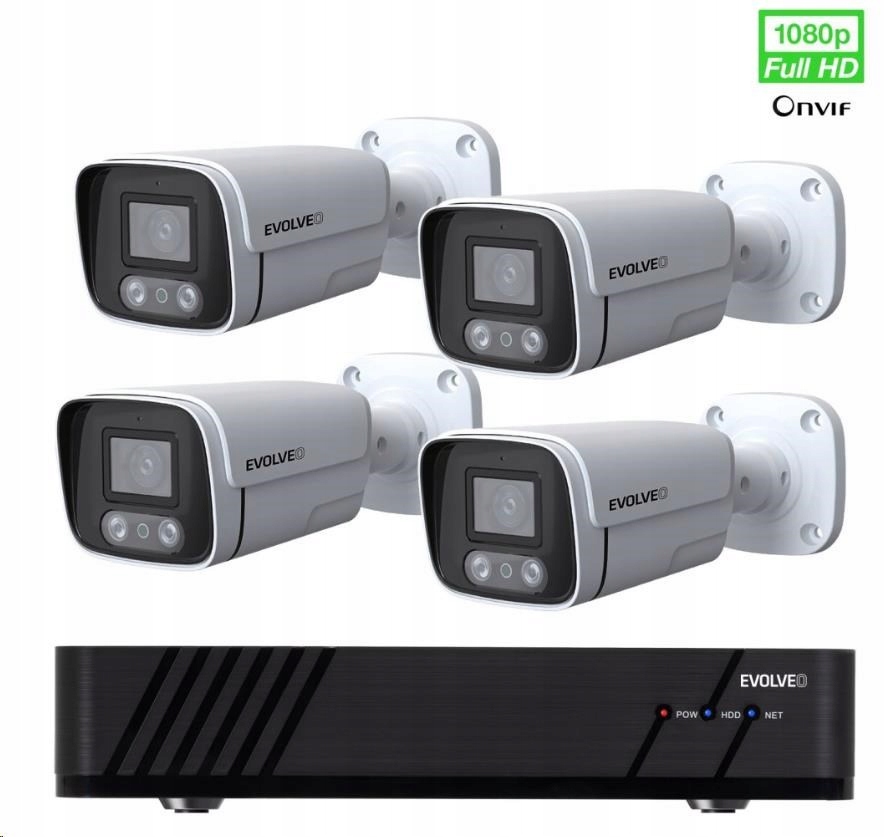 Evolveo kamerový systém Detective IP8 Smart, 4 kamery DET-IP8