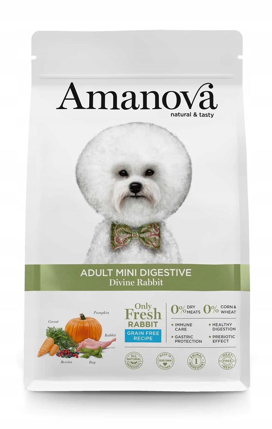 Amanova Adult Mini Digestive Divine Rabbit 7 kg karma z królikiem dla psa