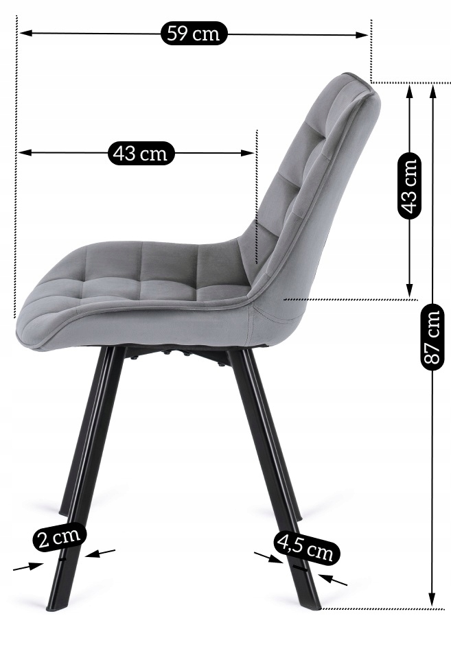 Zestaw Stół Z Krzesłami Rozkładany Okrągły Do Salonu Riviera Stół Kuchenny Wysokość krzesła 87 cm