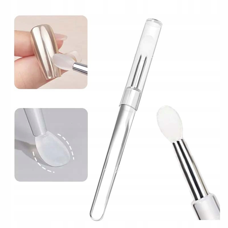 Silikonowy aplikator do pyłków DO ZDOBIEŃ wcierania pyłków Clear