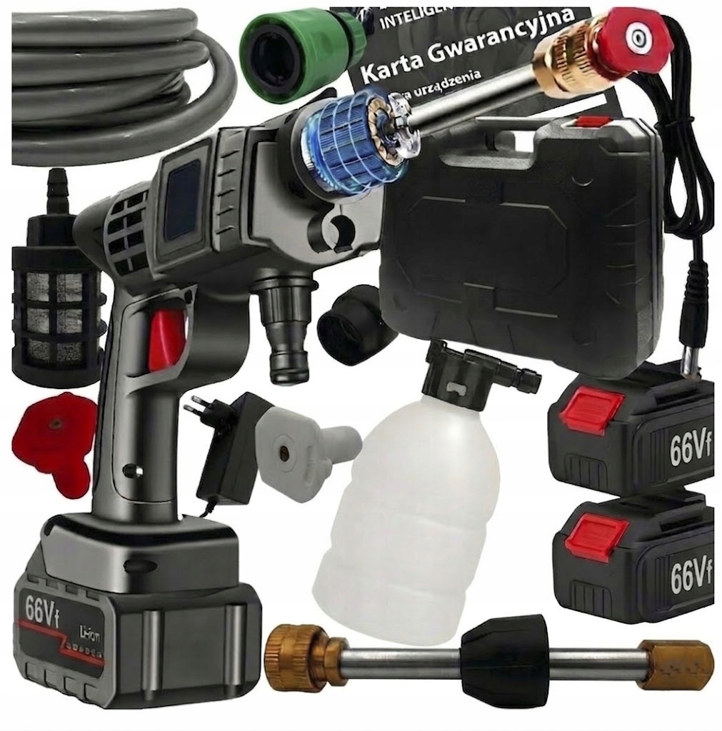 Bezprzewodowa Myjka Ciśnieniowa Do Ogrodu, Okien, Kostki Power