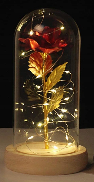 WIECZNA RÓŻA W SZKLE LED ŚWIECĄCA RÓŻA NA PREZENT Kod producenta YJ7681-1H