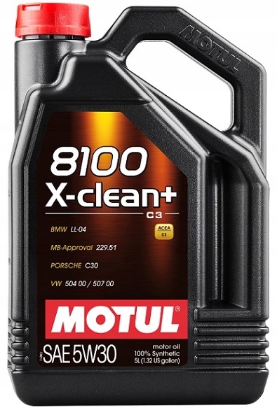 

Olej Motul 5W30 8100 X-clean+ 504.00/507.00 5L