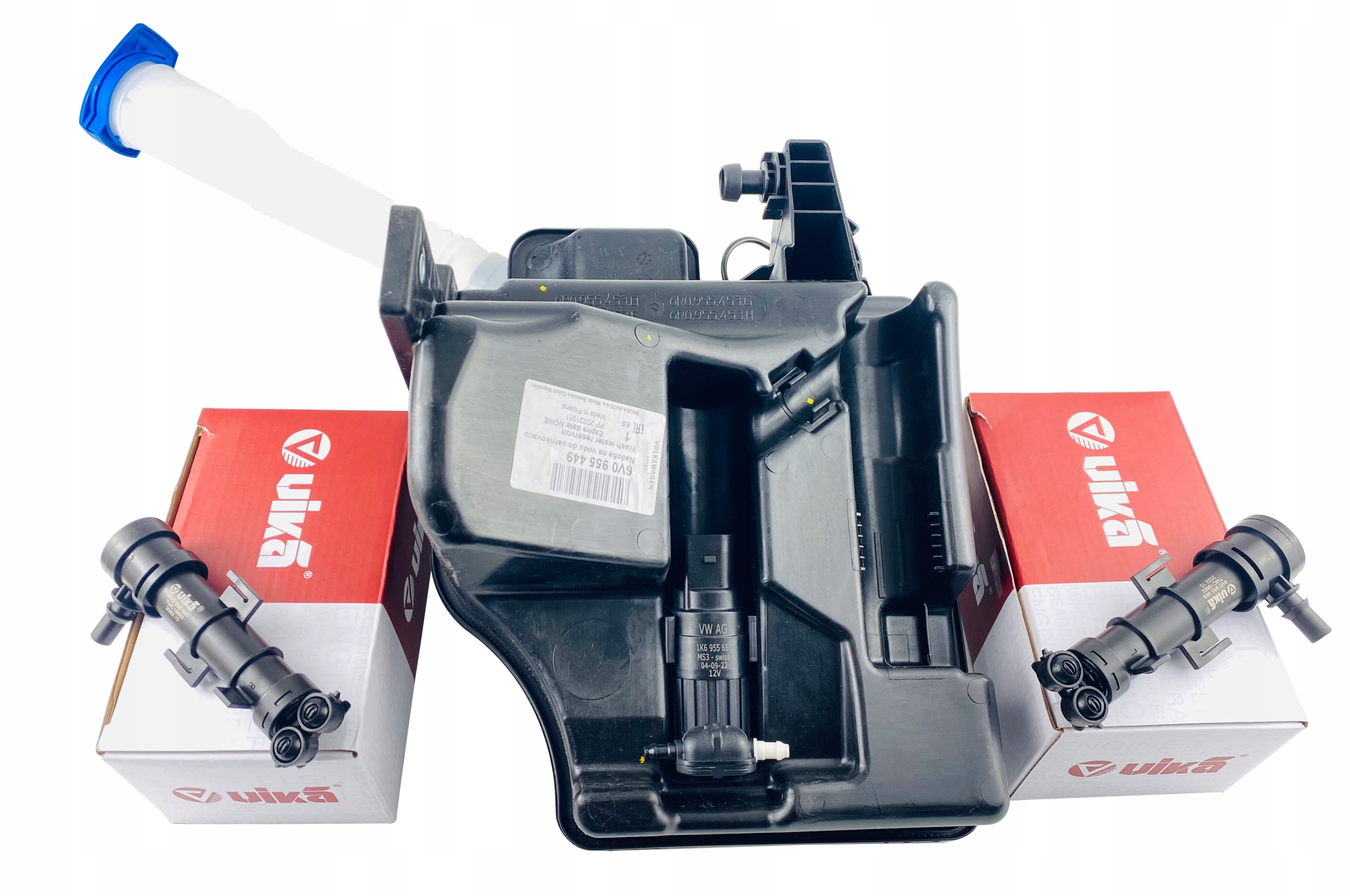 6V0955449 6V0955965 - FABIA III 2015-.. БАЧОК ДЛЯ ЖИДКОСТИ + НАСОС + ФОРСУНКИ