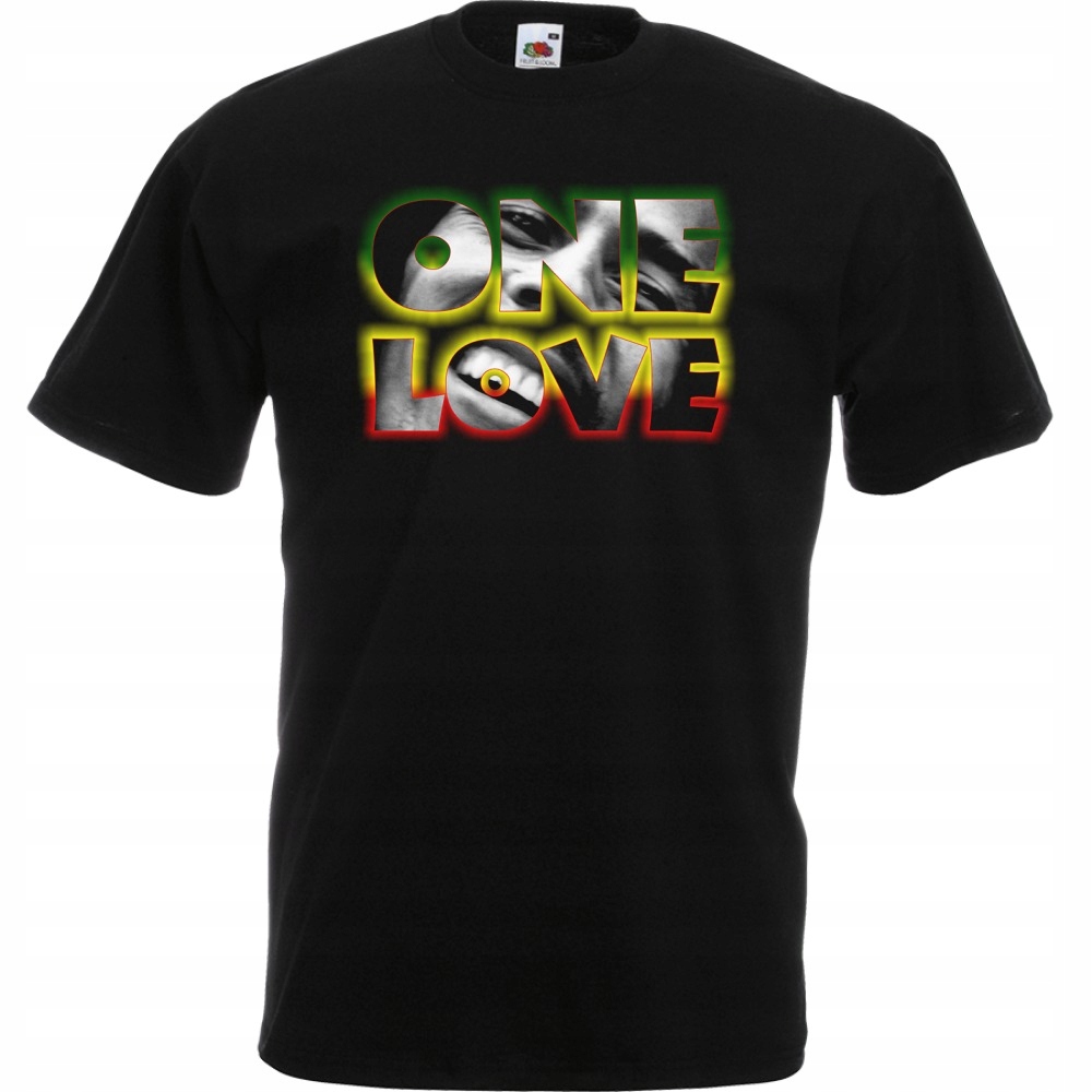 

Koszulka reagge one love Marley nadruk M czarna