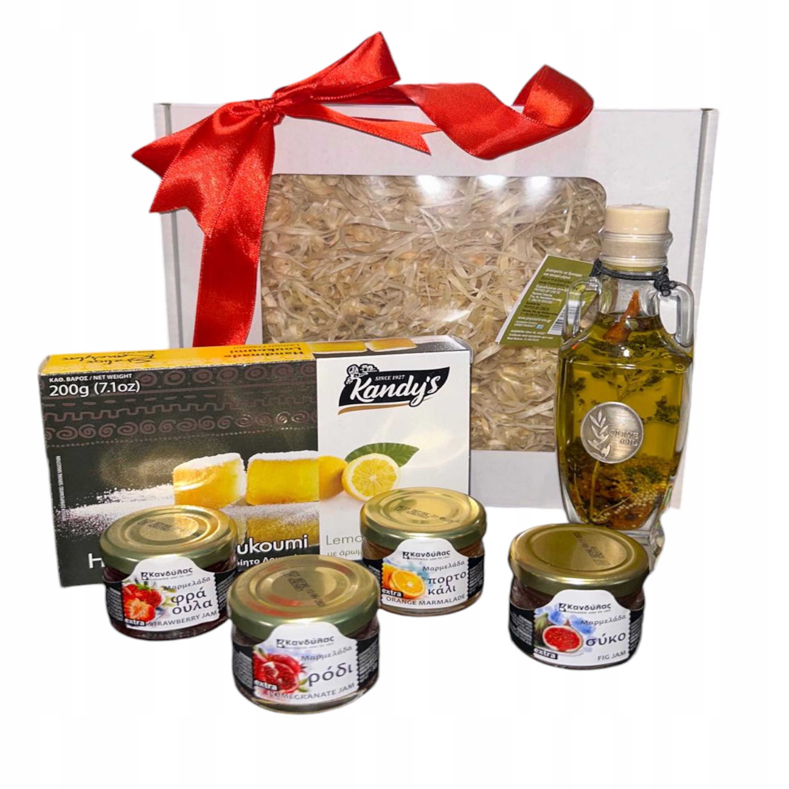 Levně Dárek k narozeninám, jmeninám, sada Produkty Řecké džemy, Olej, Želé