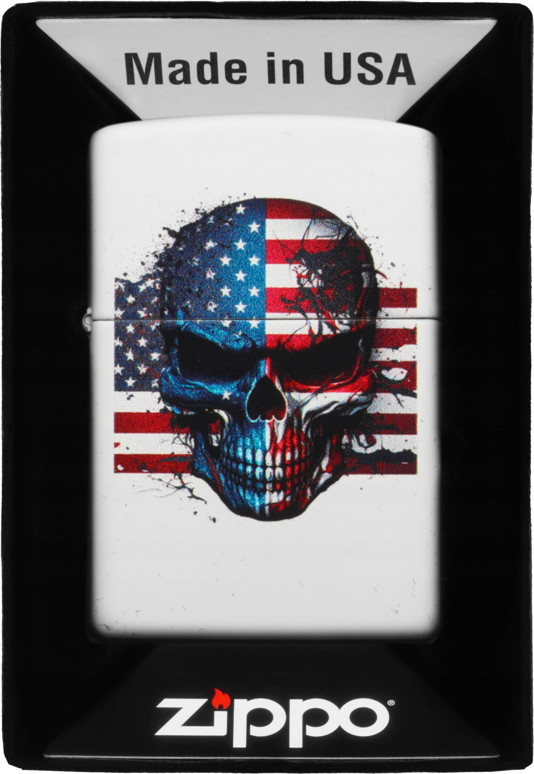 Zapalovač Zippo Skull Flag Design 60007288 Větruodolný benzínový