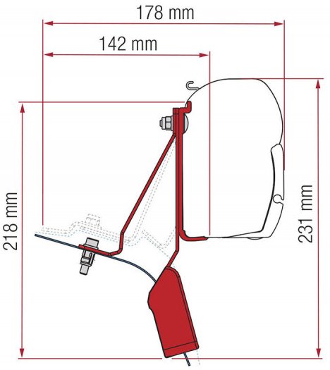 ADAPTER DACHOWY MARKIZY FIAMMA F45 CUSOTM 15