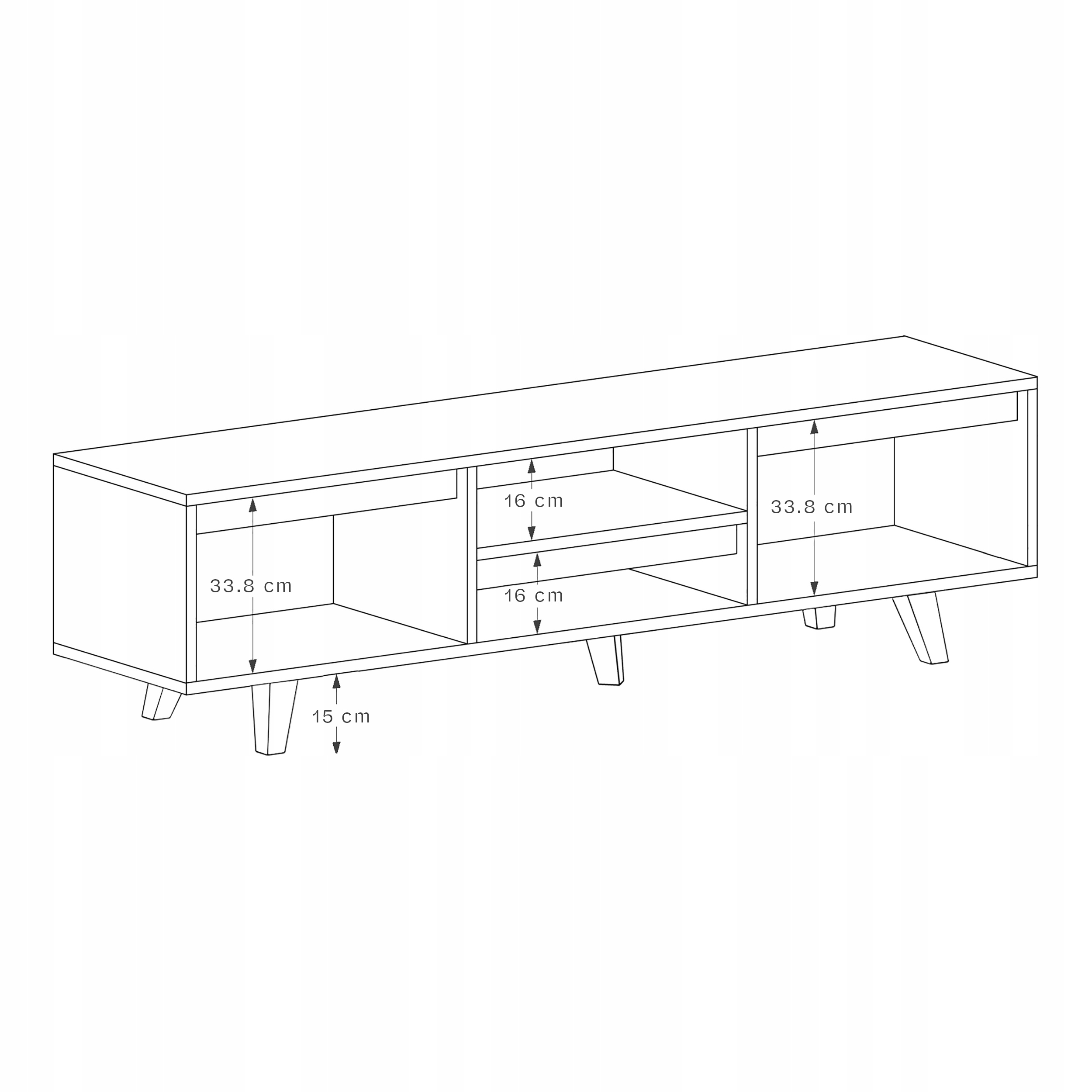 SZAFKA RTV LOFT INDUSTRIALNA FTV4 175CM FENRIS Kolor frontów wielokolorowy