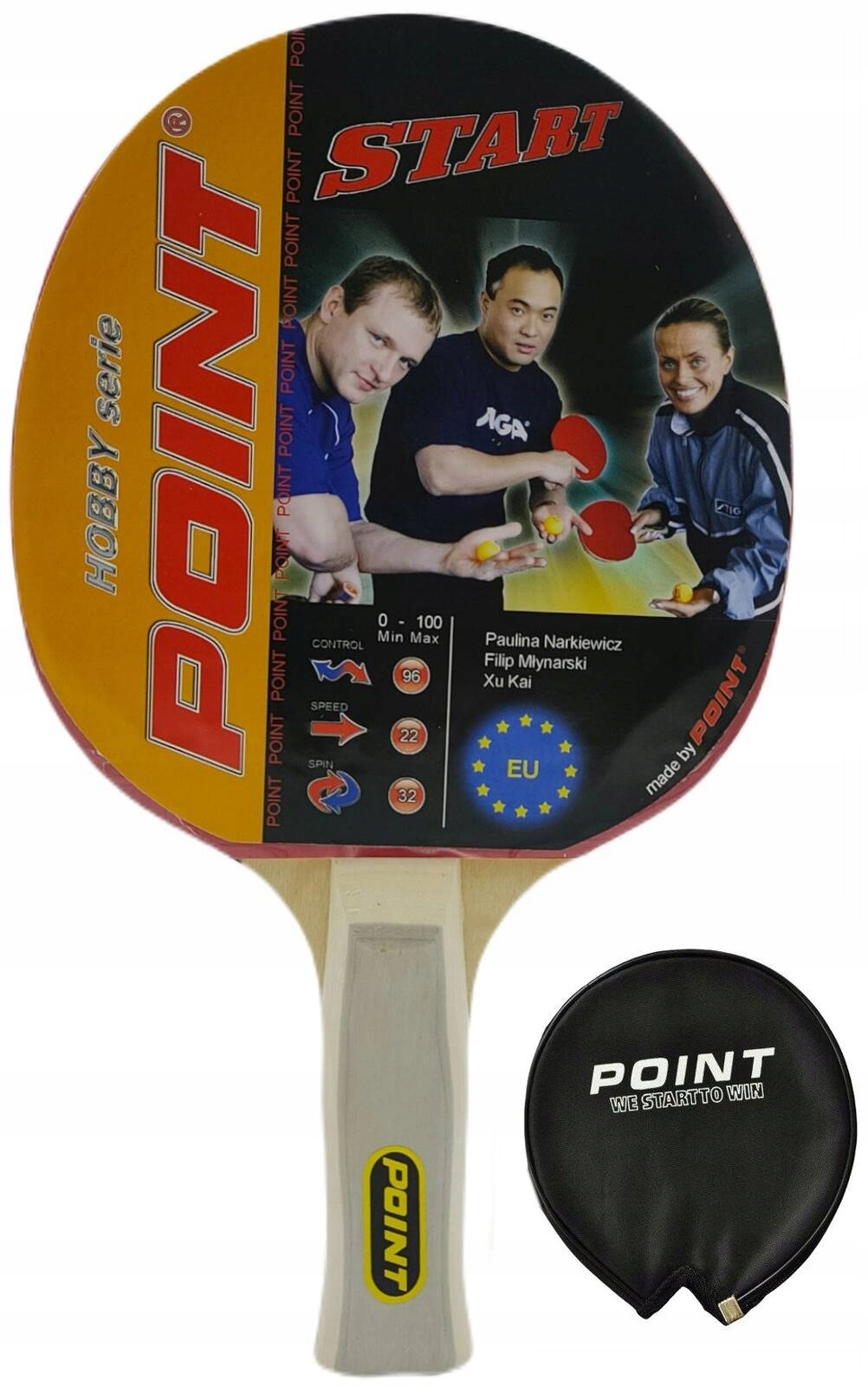 Rakietka paletka do tenisa stołowego ping ponga Point Start + Pokrowiec