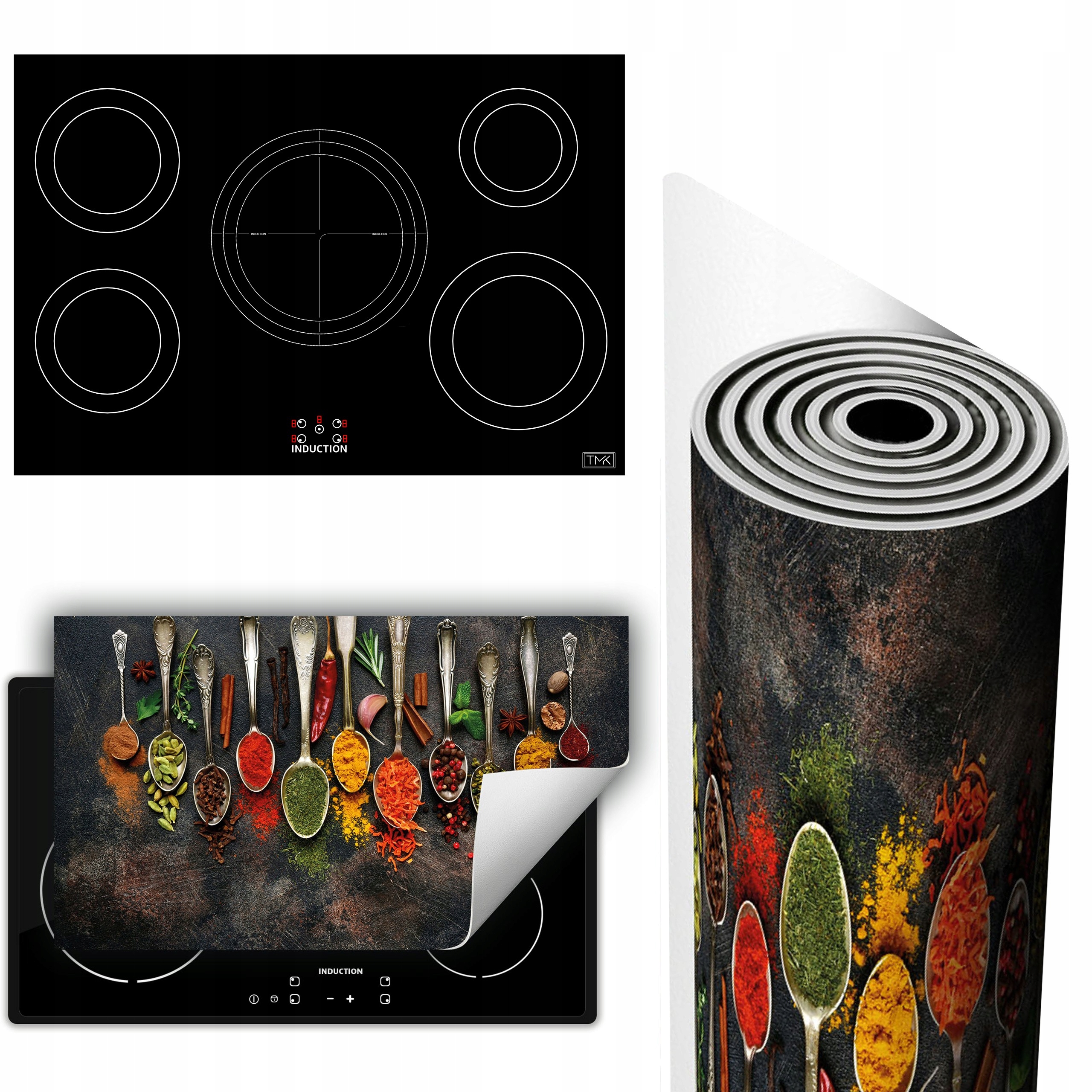 Vinylová Podložka Na Ochranu Kuchyňské Desky 90x52 koření lžíce