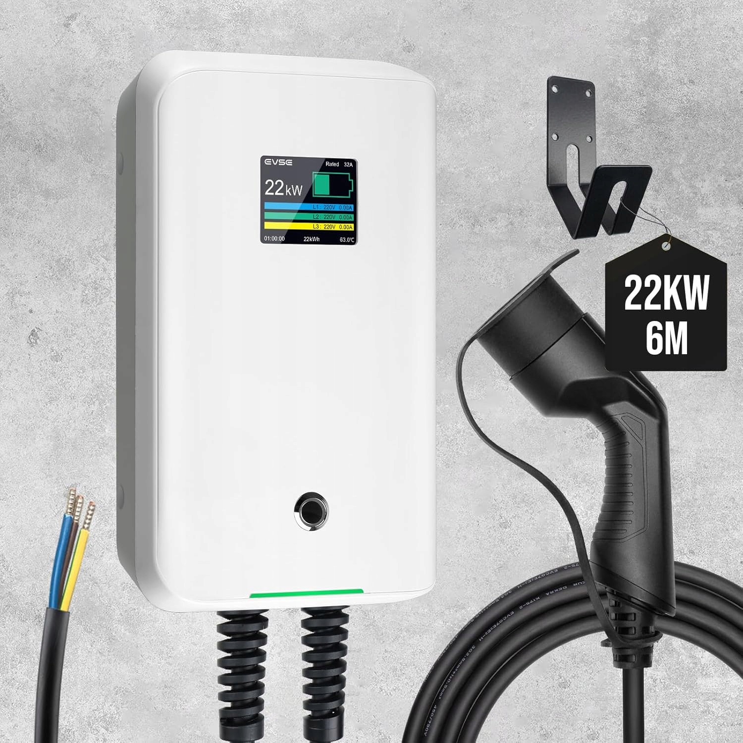 Morec 22kw ev trojfázová nabíjačka nabíjacia stanica wallbox