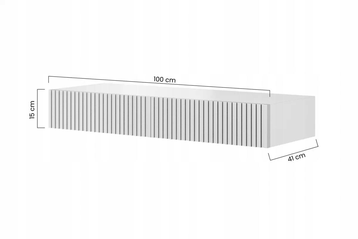 TOALETKA do makijażu KONSOLA do przedpokoju półka WISZĄCA salon CZARNY MAT Kolor mebla czarny