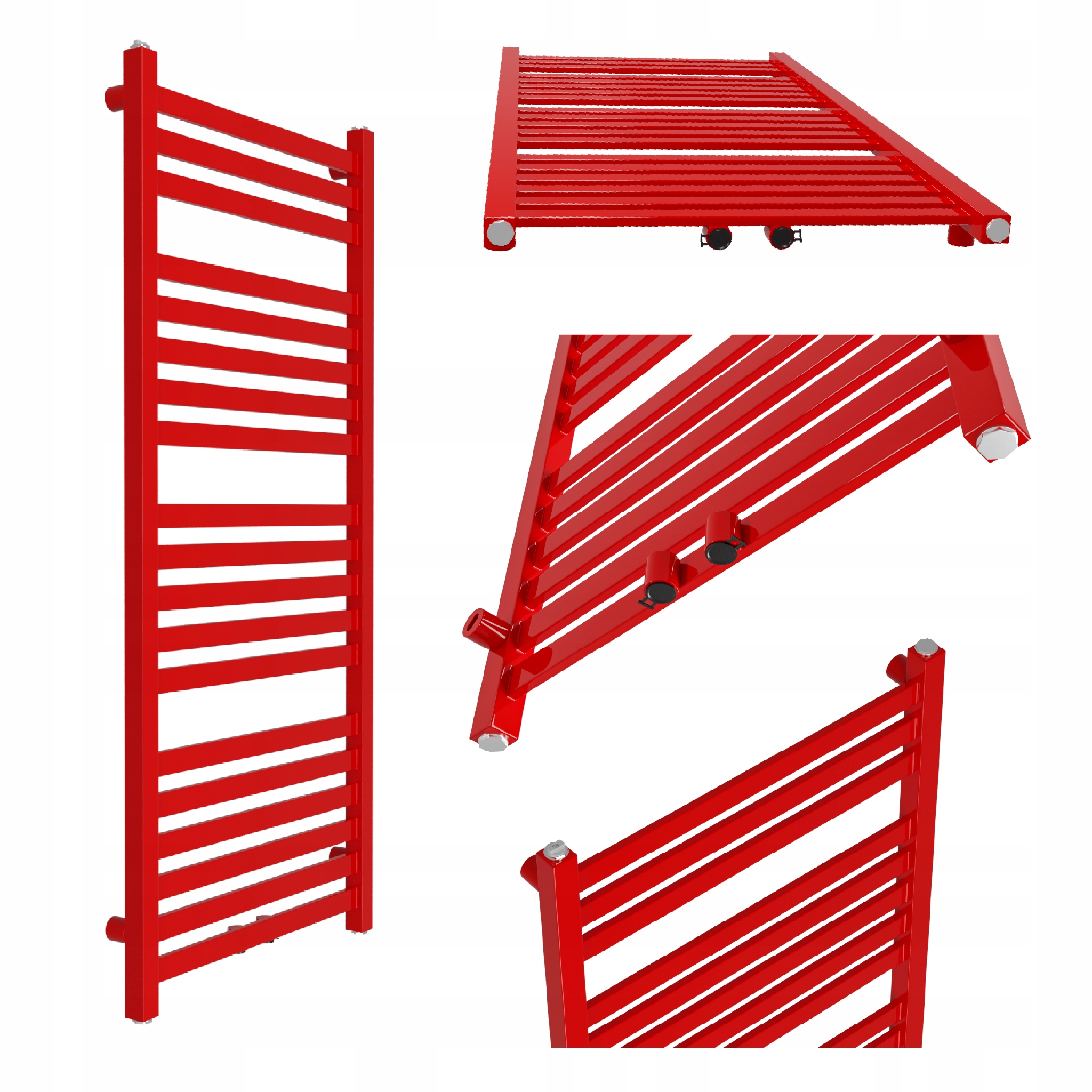 Koupelnový radiátor Royal-middle 750x630 Červený