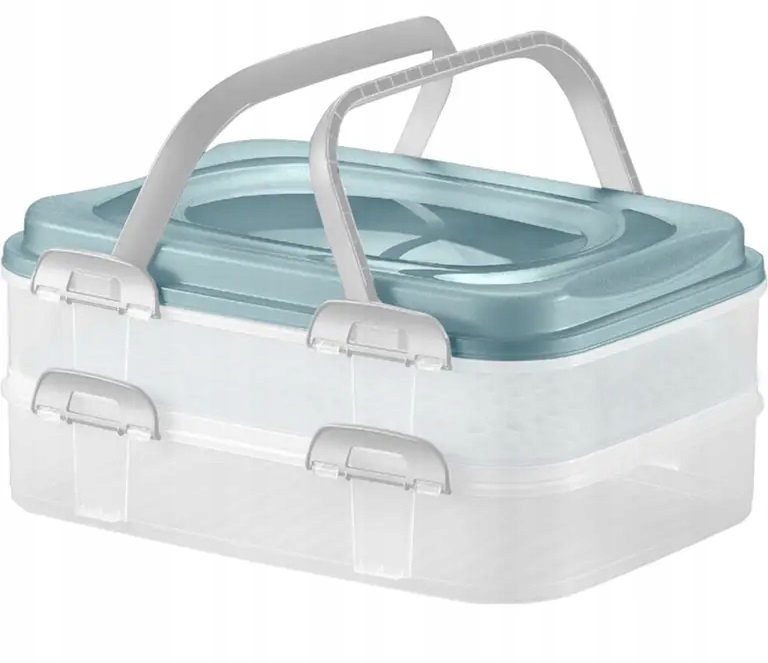 

Pojemnik Na Ciasto 2-PIĘTRA Duży Domotii MIX Kolor