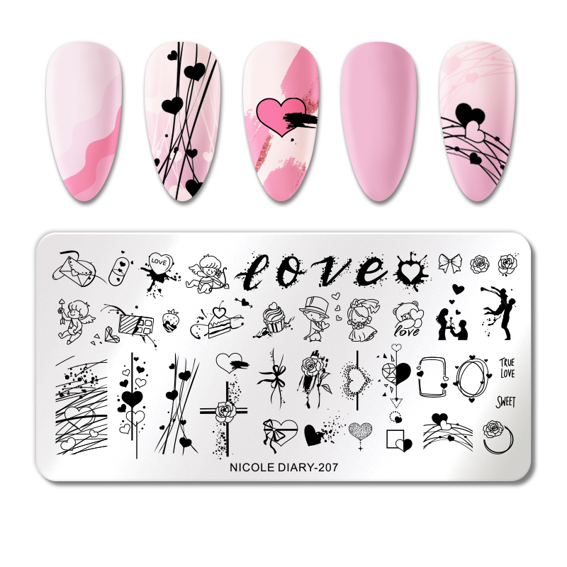 NICOLE DIARY - Blaszka do Stempli - ND-207 - WALENTYNKI Rodzaj Stempelki