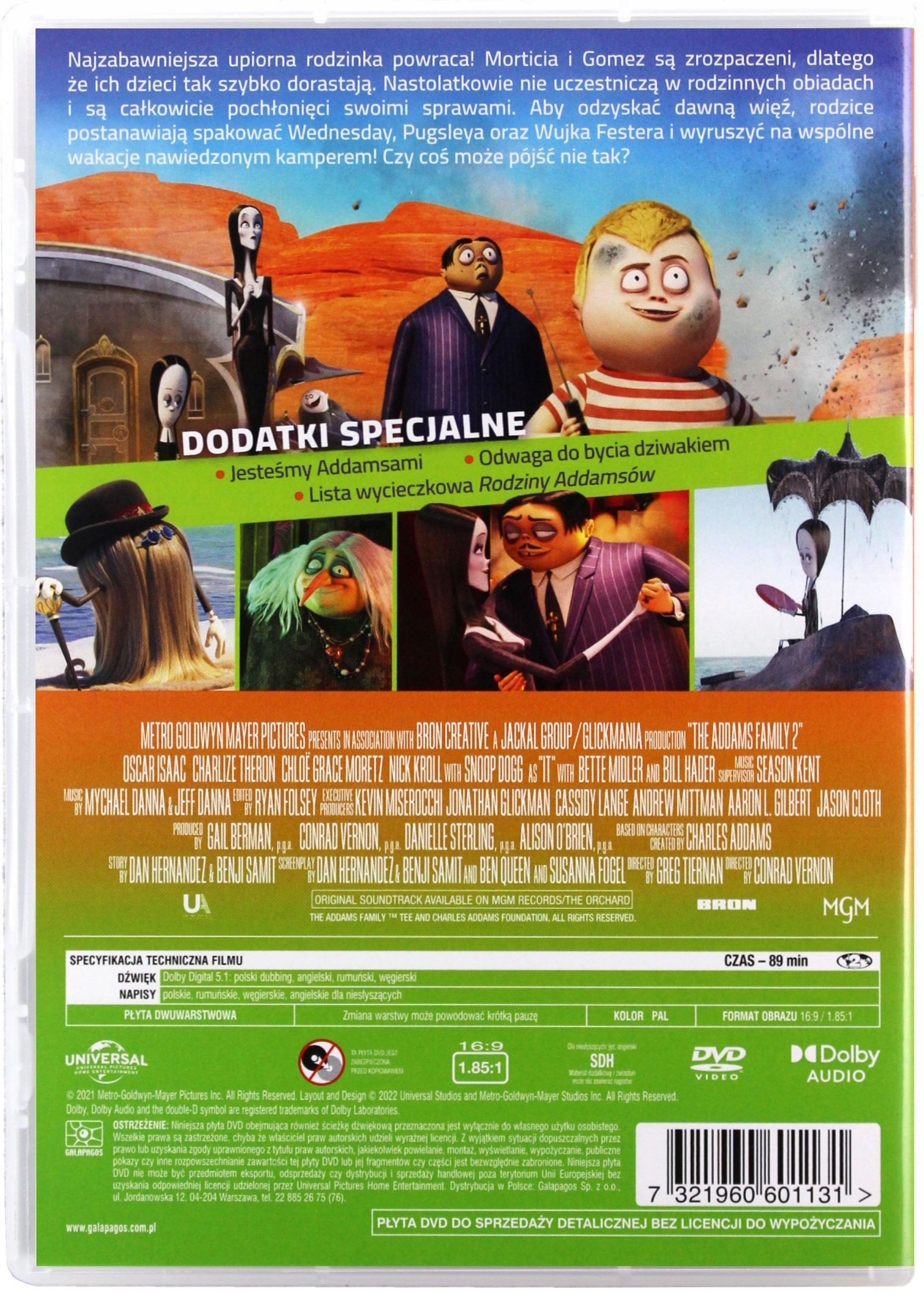 RODZINA ADDAMSÓW 2 (DVD) Stan opakowania oryginalne