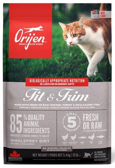 Levně Orijen Cat Fit & Trim 5,4kg Krmivo pro kočky pro udržení váhy