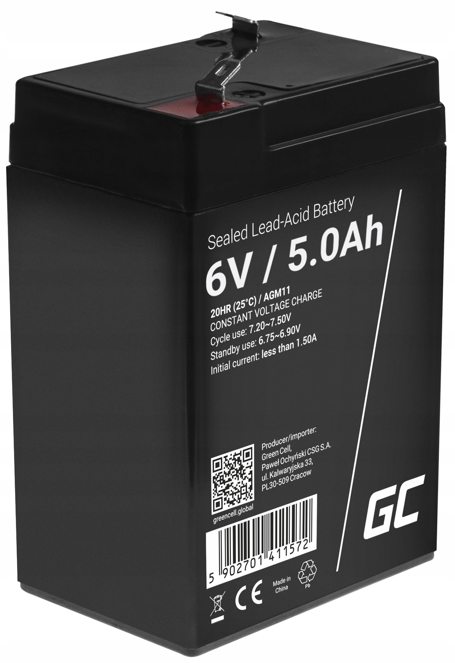 

Akumulator Agm 6V 5Ah Bateria do Zabawki Wagi Kasy