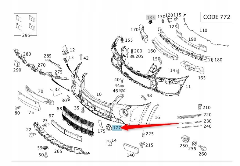 Krytka Mercedes Oe A1648852922