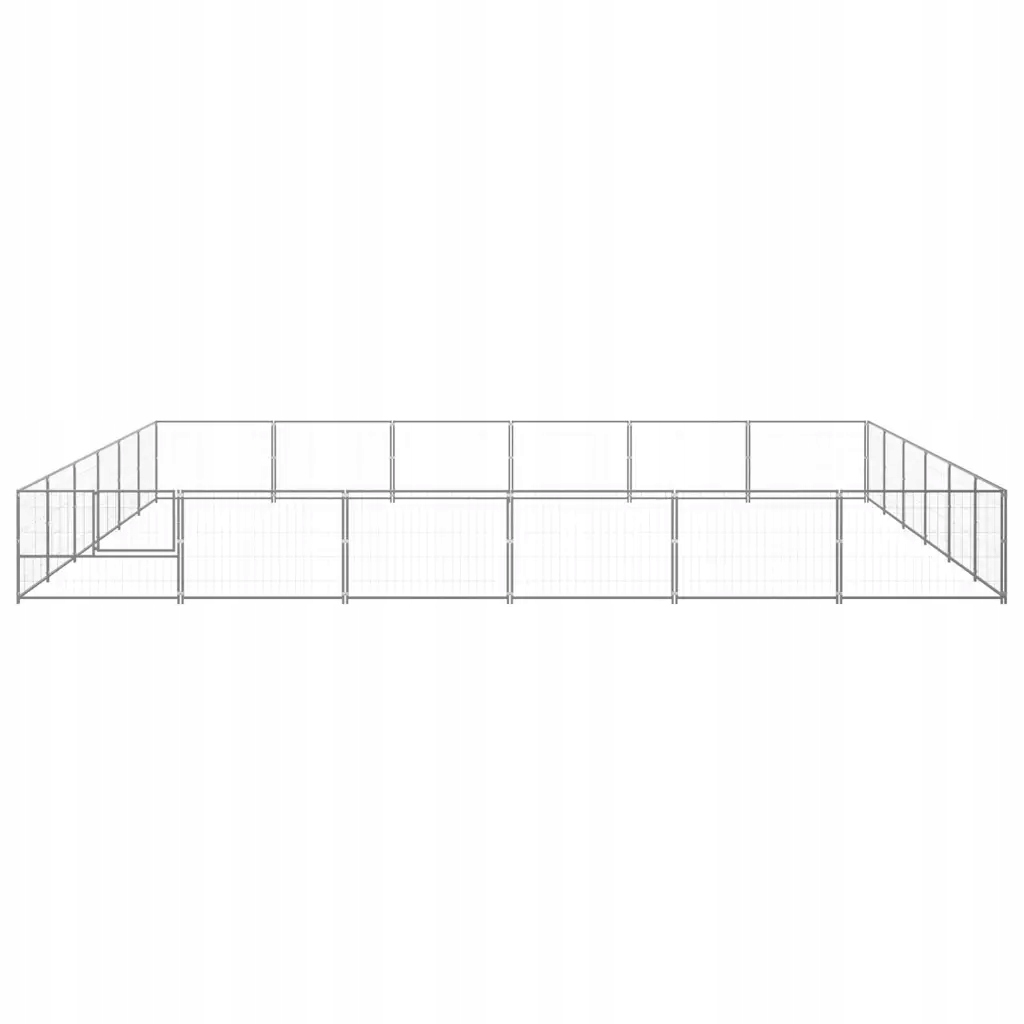 Levně Kotec pro psa, stříbrná, 36 m², ocelová
