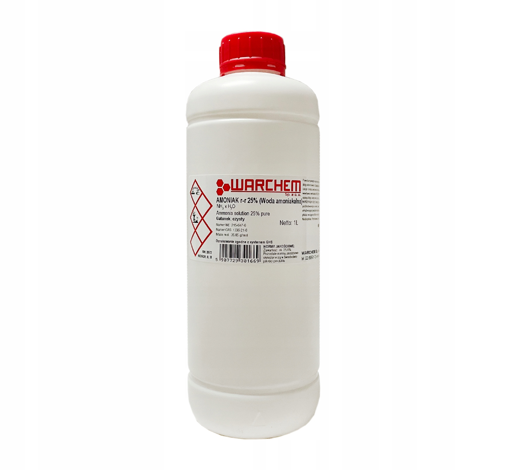 

Woda Amoniakalna 25% (amoniak r-r 25%) 1L