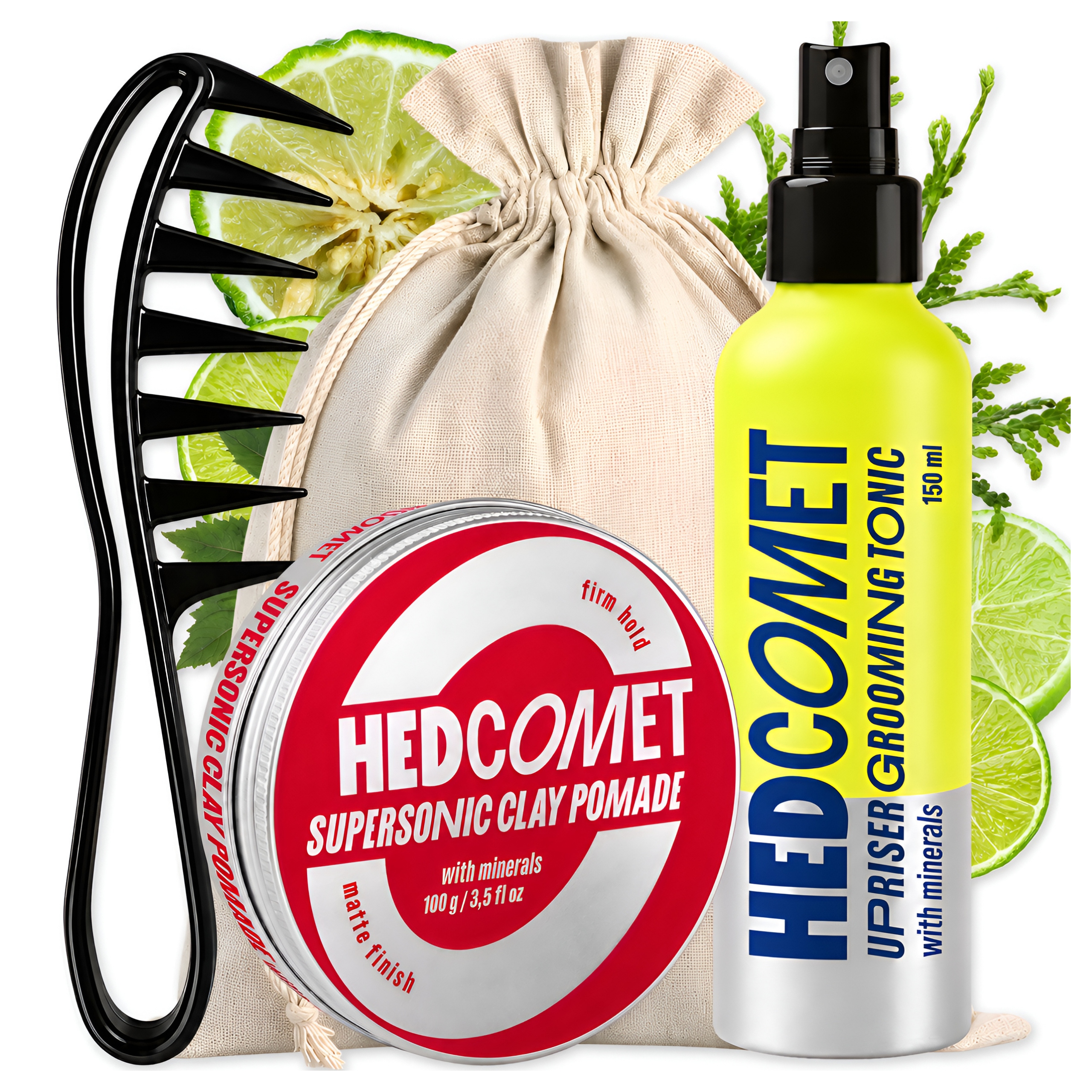 Sada na Den chlapců Pomáda Supersonic Clay, Tonikum, Hřeben Hedcomet