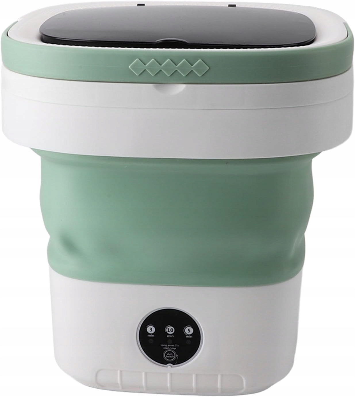 Haofy Przenośna składana pralka turystyczna 12L zielona