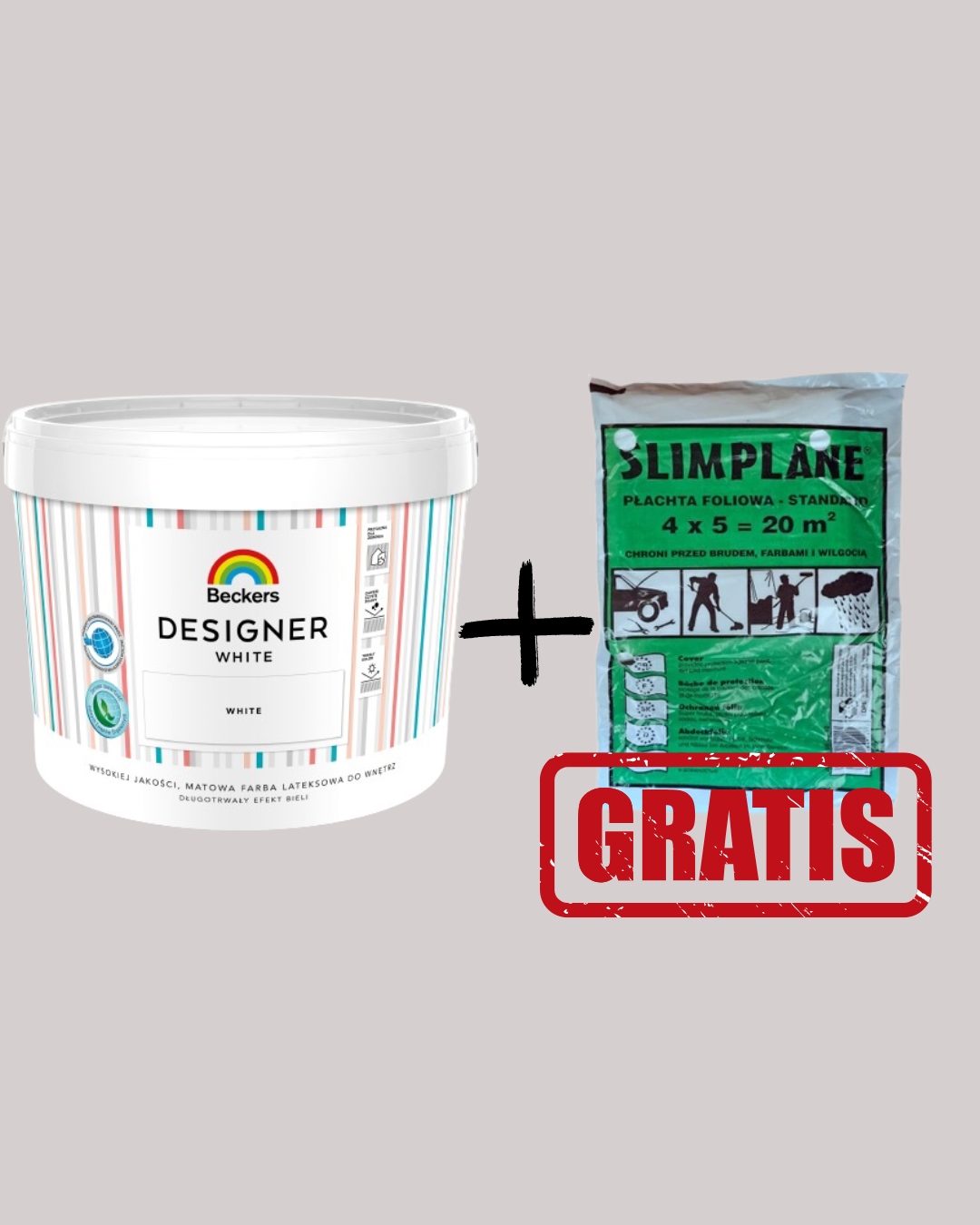 Sada Barva Beckers 10 l White mat fólie bonus