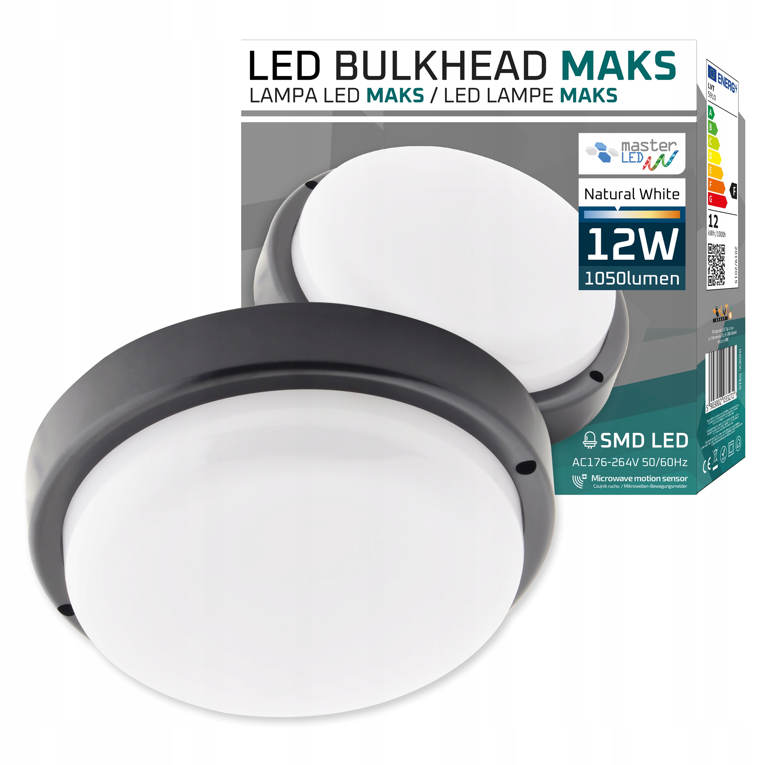 

Plafon Led oprawa Lampa panel Czujnik Ruchu Mikro