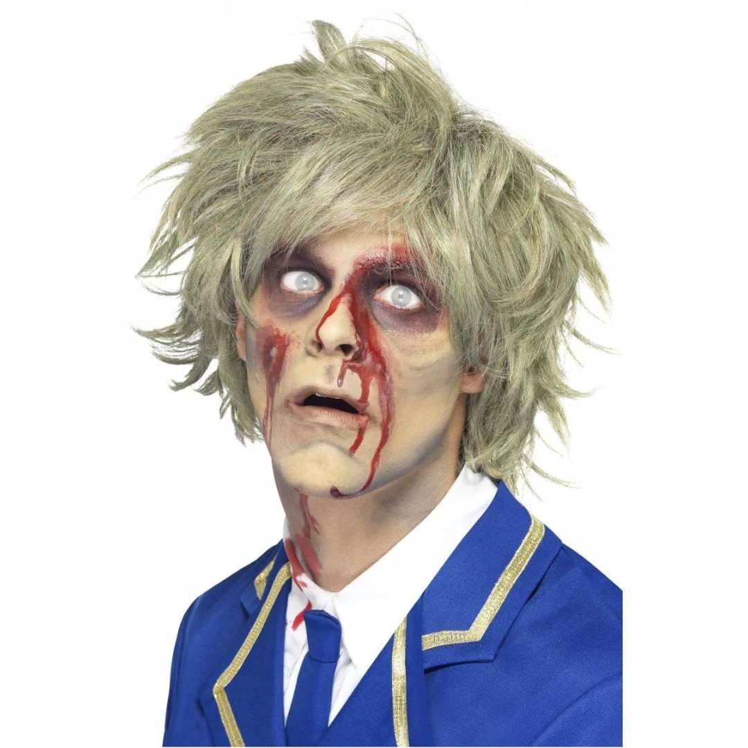 PERUKA zombie rozczochrana blond HALLOWEEN