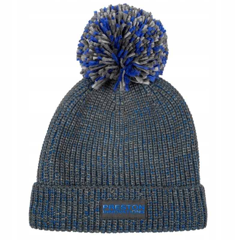 Ciepła Zimowa Czapka Wędkarska Preston Marled Bobble Na Zimowe Wędkowanie