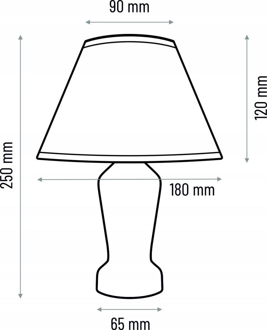 Nočná lampa Mona šedá