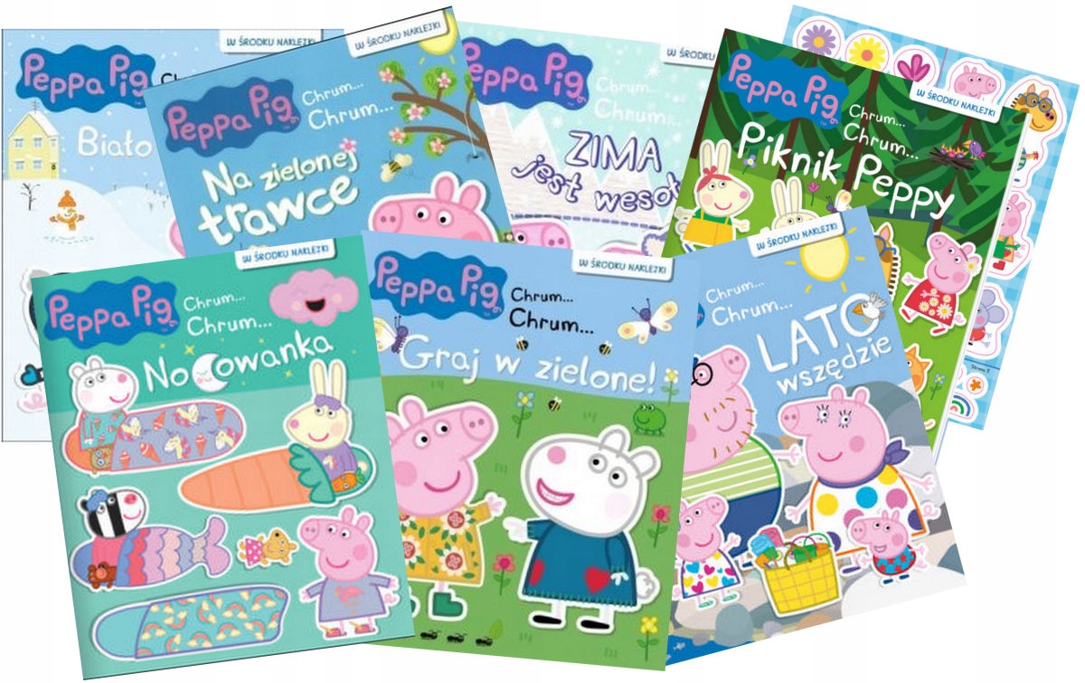 

Świnka Peppa 7xChrum Chrum z naklejkami Zestaw Kd