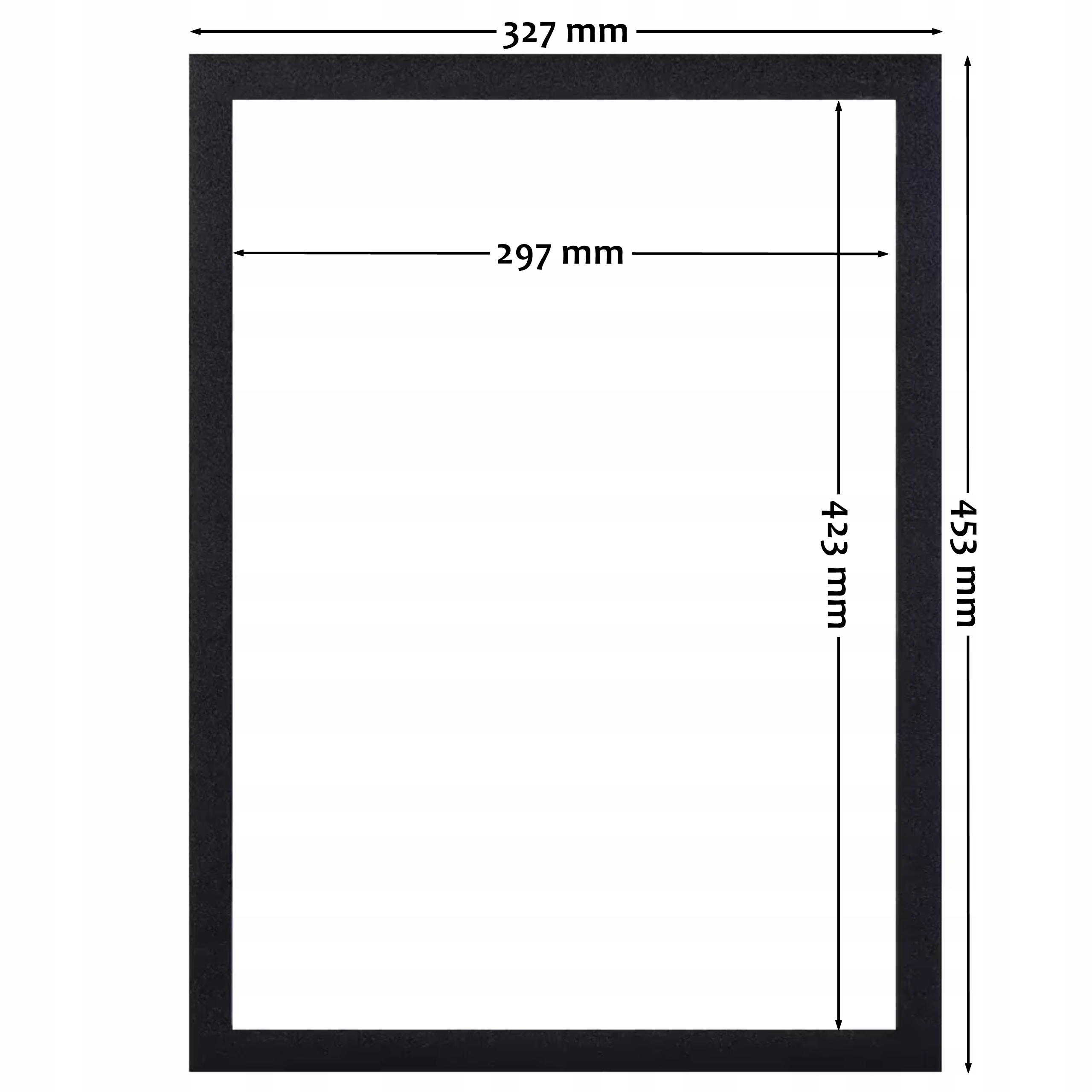 KIESZEŃ RAMKA MAGNETYCZNA OGŁOSZENIOWA NA PLAKAT DWUSTRONNA - CZARNA - A3