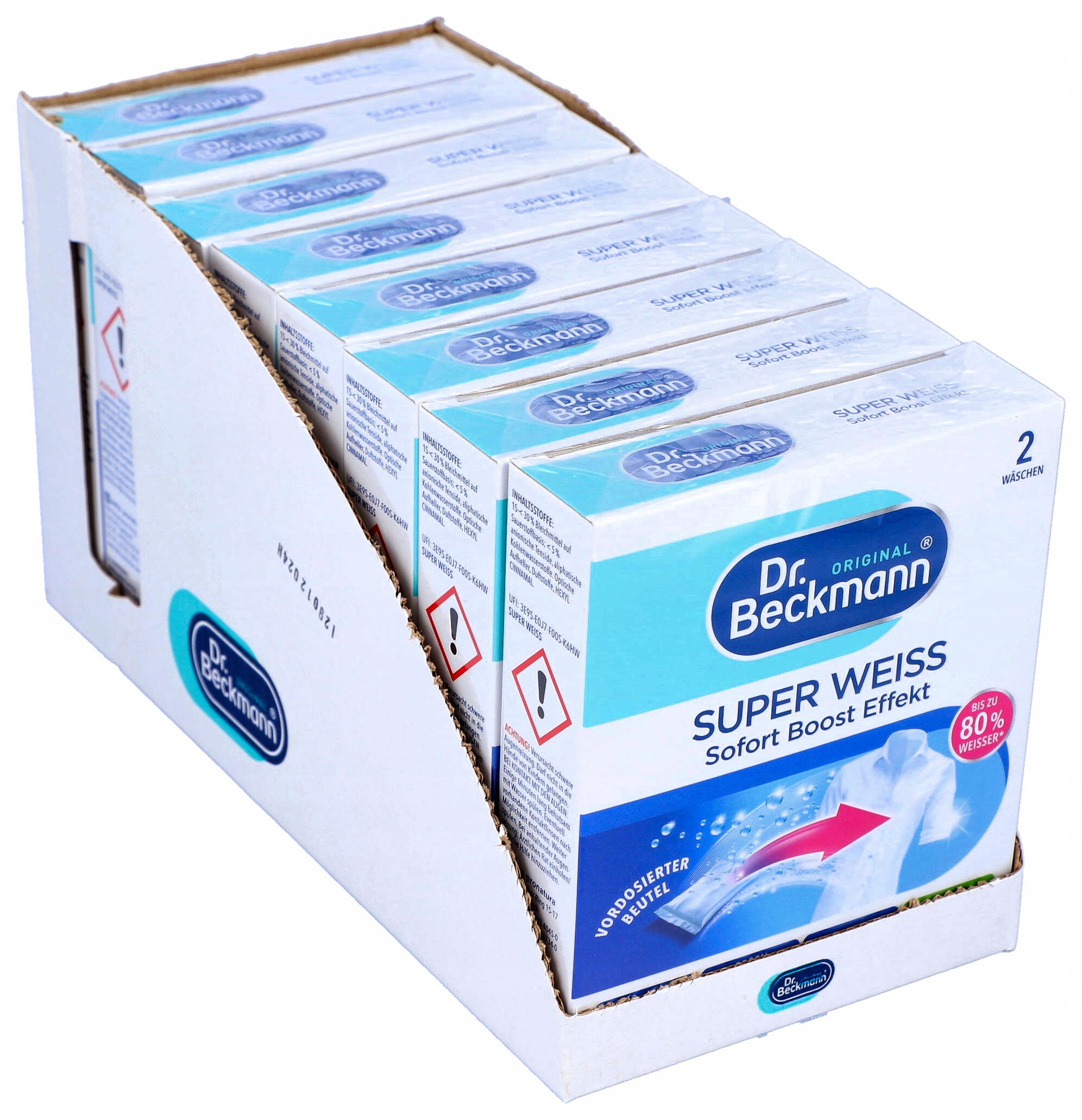 Levně Set 8X Bělicí prostředek na praní sáčků Dr. Beckmann White 2x40g De