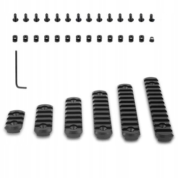 Shade Mount zestaw szyn Picatinny 3,5,7,9,11,13 Polimer 6szt M-lok 20mm
