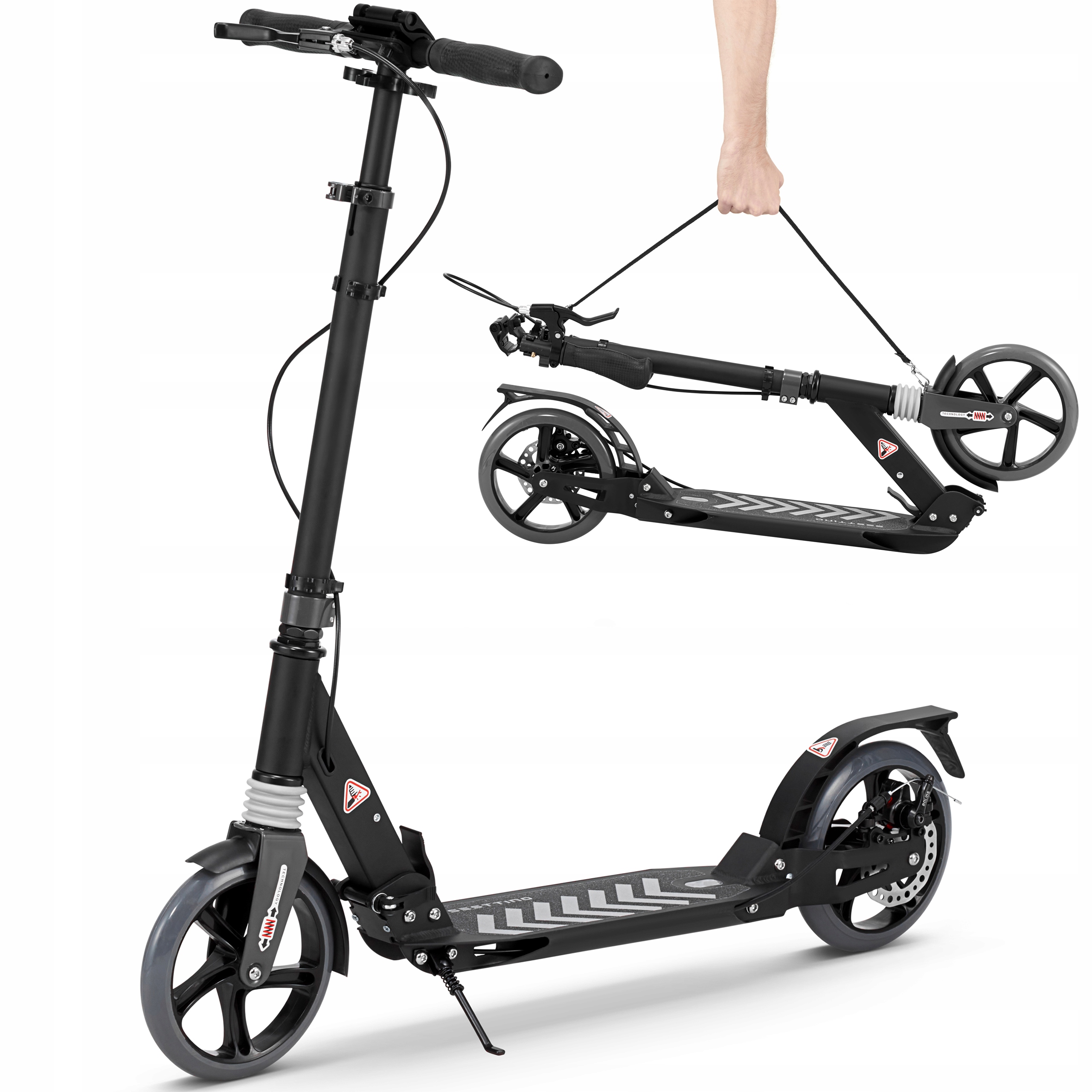 Duża Składana Hulajnoga Miejska Sesttino Shiro Hamulec tarczowy Amortyzacja