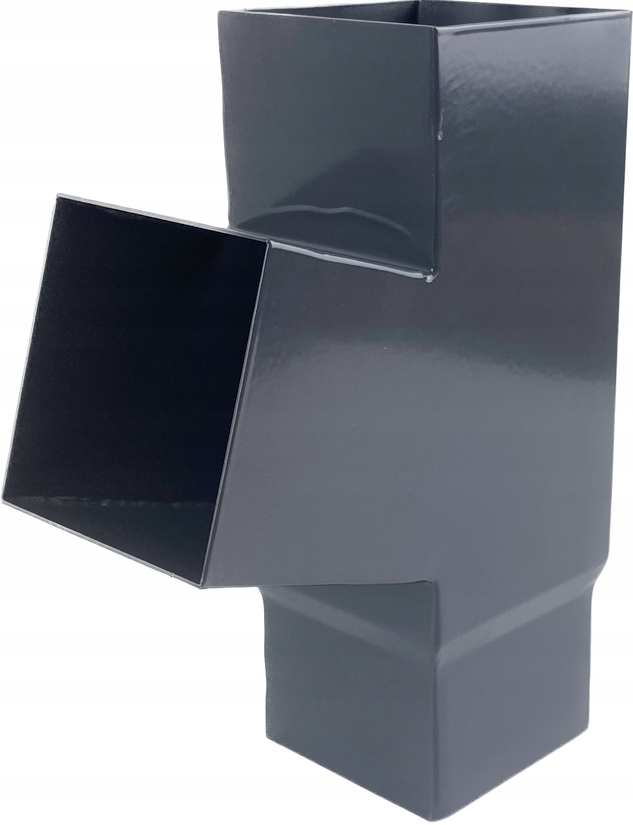 T-rozdělovač 72° pro odtokové trubky čtverec 80x80 mm Galeco OCEL2 grafit Ral 7015