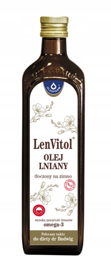 

LenVitol 500ml Olej Lniany Tłoczony Na Zimno Omega