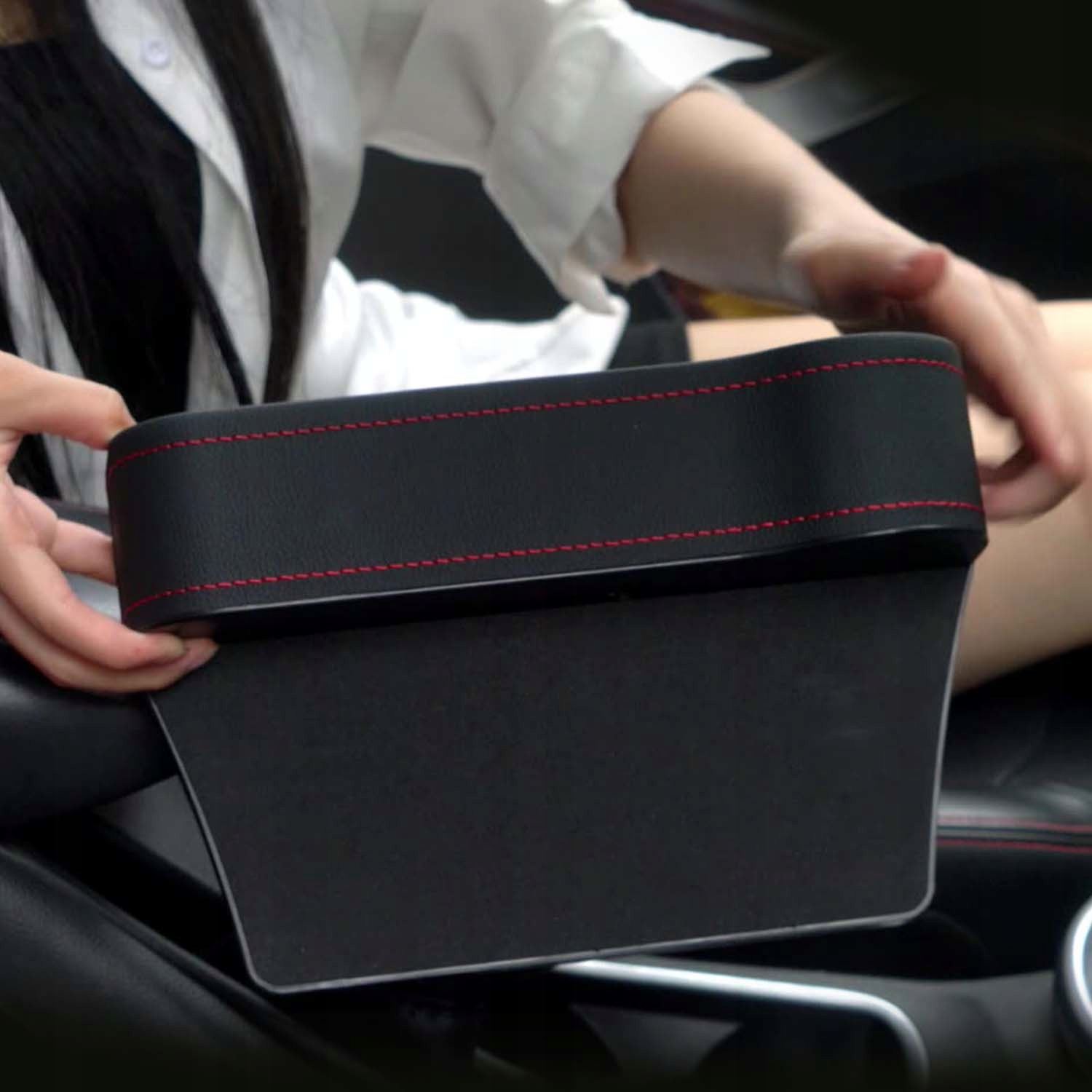 Schowek Organizer Samochodowy Między Fotel Prawy Pasażer Uchwyt Kubek Auto Rodzaj na kubki