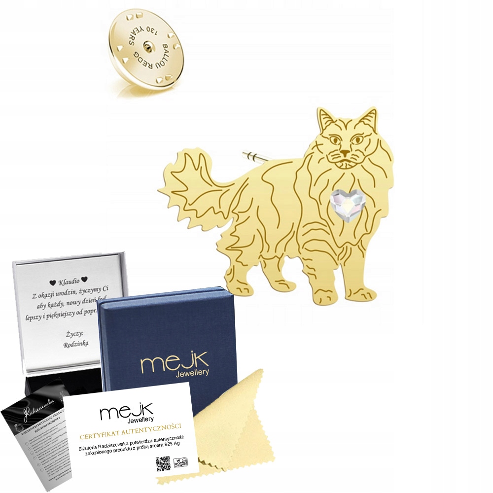 Odznak s kočkou Aphrodite Cat 925 Dárek Šperky Dedikace Bonus