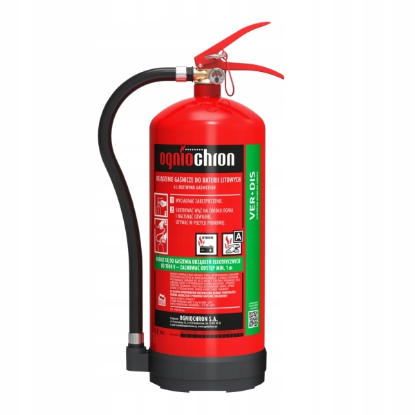 Gaśnica proszkowa 6 Kg Ver-dis do Baterii Litowych