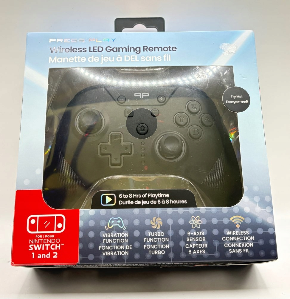 Nintendo Switch Wireless Led Gaming Controller Black