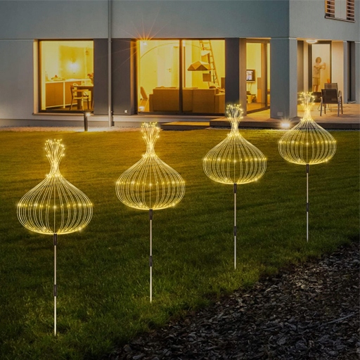 FAJERWERKI LAMPA SOLARNA OGRODOWA 120x4 LED DMUCHAWIEC SOLAR LAMPKI SOLARNE Wysokość całkowita 96 cm