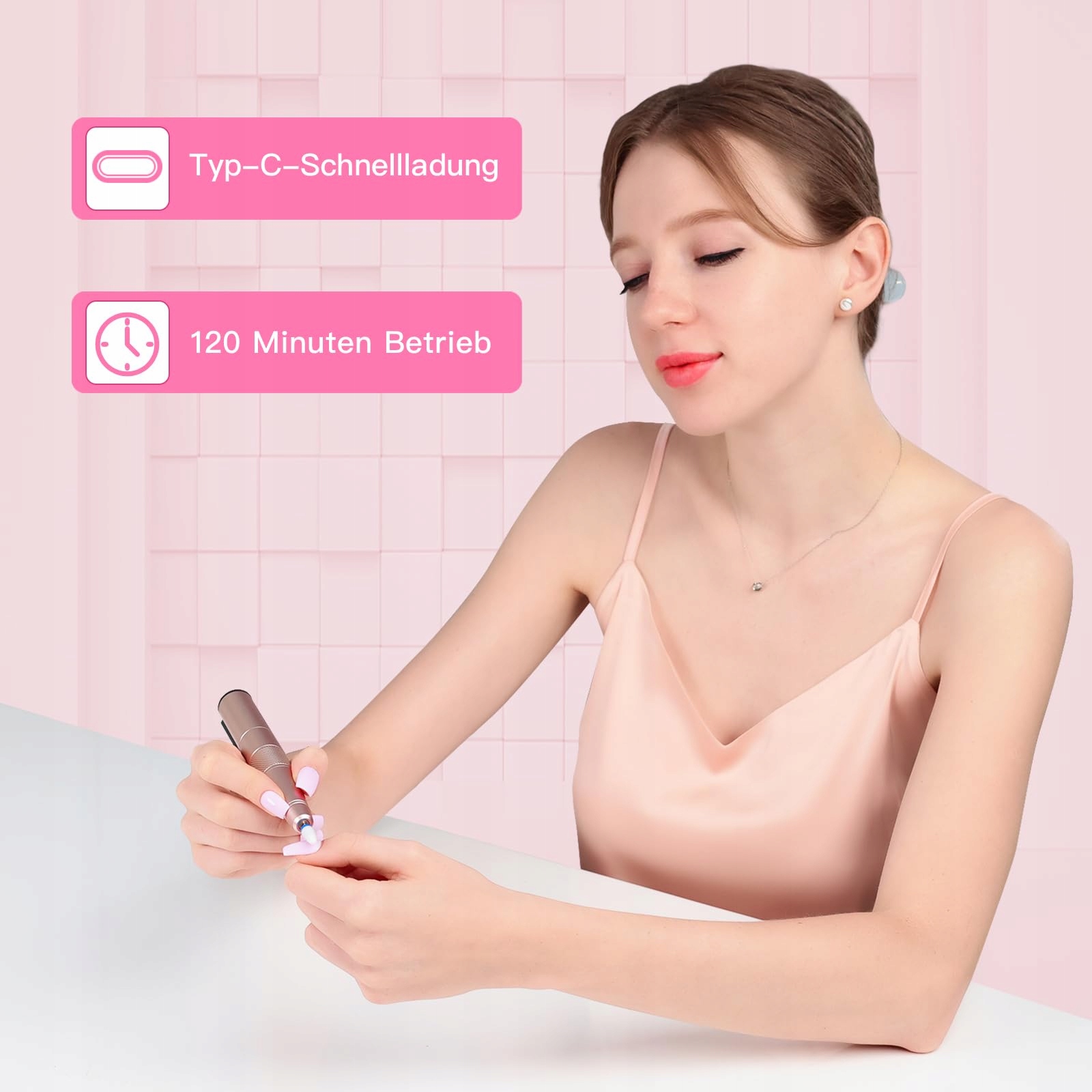 HEBECA Zestaw Manicure Pedicure Bezprzewodowy 12w1 Złoty — miniatura 6