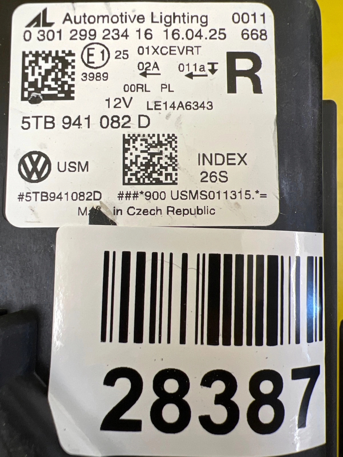 light right front VW Touran III Full Led 5TB941082D